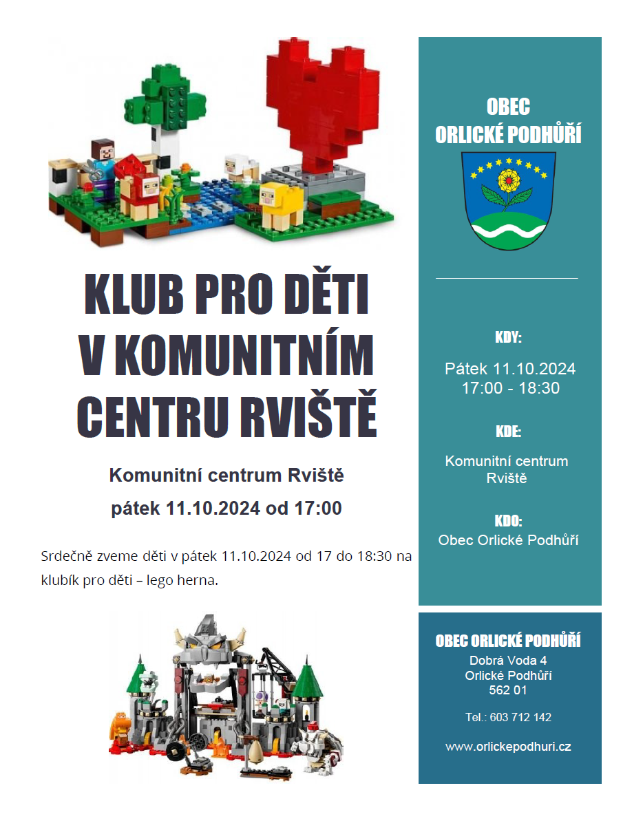 Klubík pro děti 11.10.2024 lego herna