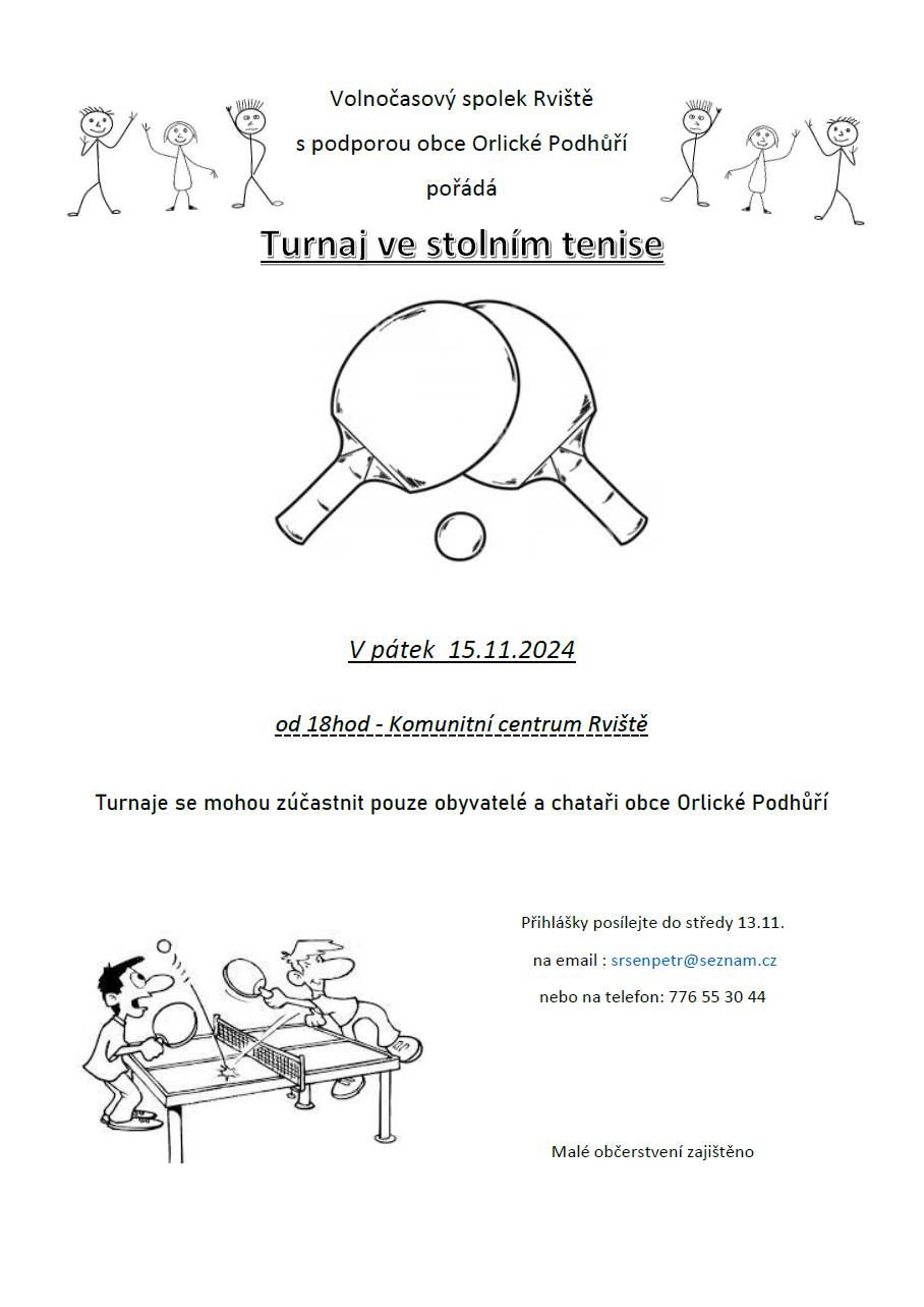 Turnaj ve stolní tenise 15.11.2024