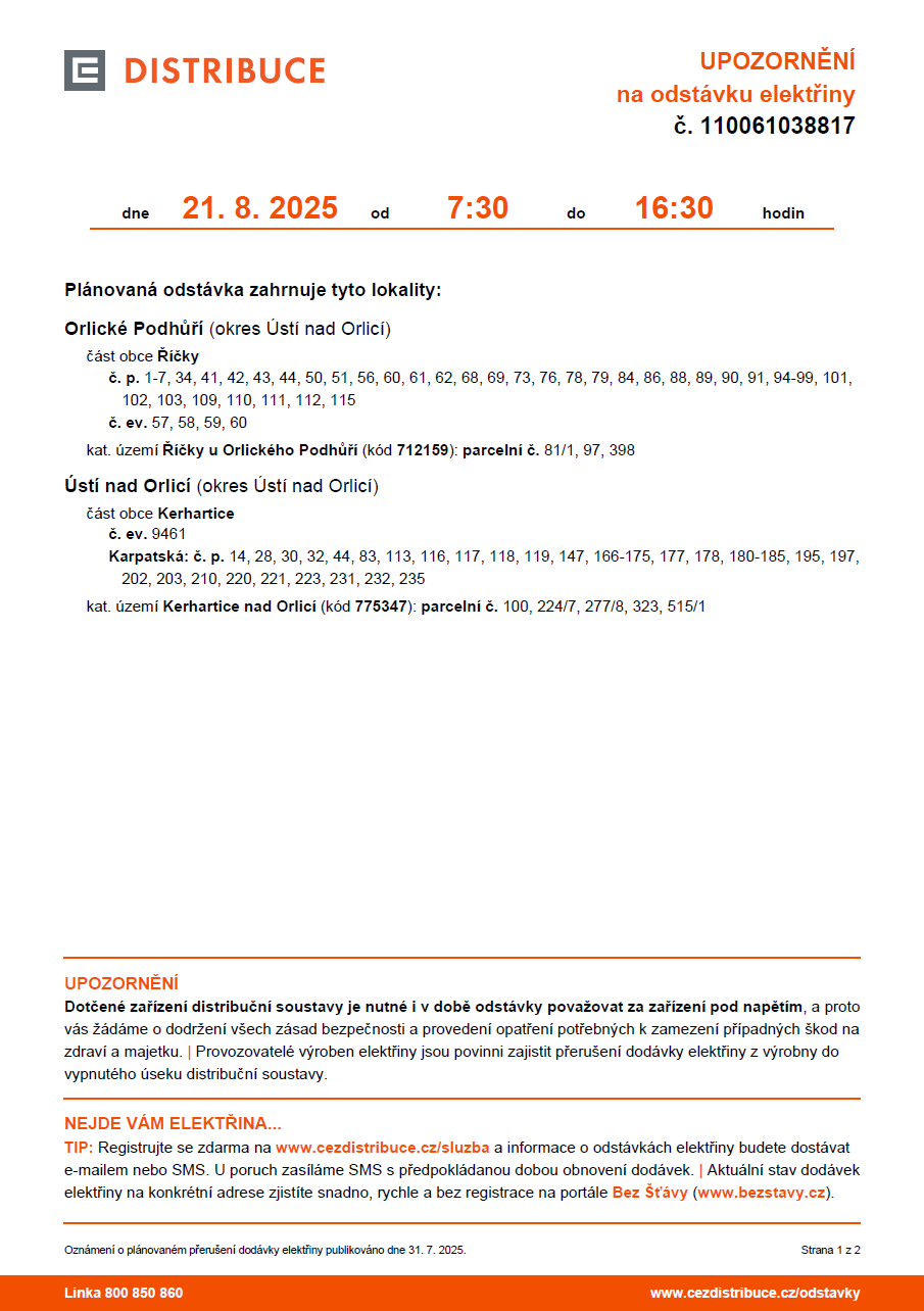 ČEZ 21.8.2025 Říčky 1