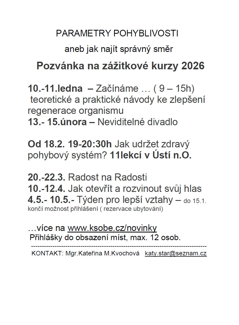 PARAMETRY POHYBLIVOSTI p. Kvochová